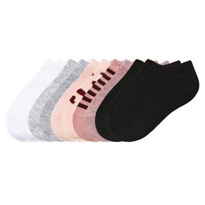 lupilu® Dětské nízké ponožky s BIO bavlnou, 10 párů (19/22, růžová/bílá/šedá/černá)