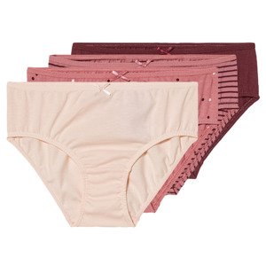 lupilu® Dívčí kalhotky s BIO bavlnou, 4 kusy (122/128, vínová/růžová)