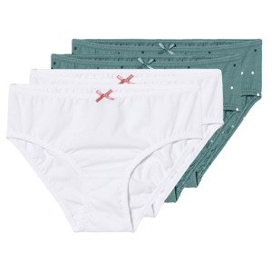lupilu® Dívčí kalhotky s BIO bavlnou, 4 kusy (110/116, bílá/zelená)