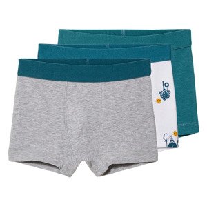 lupilu® Chlapecké boxerky s BIO bavlnou, 3 kusy (122/128, bílá/šedá)