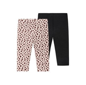 lupilu® Dívčí capri legíny, 2 kusy (110/116, černá/růžová)