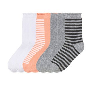 pepperts!® Dívčí ponožky, 7 párů (bílá/růžová/šedá, 35-38)