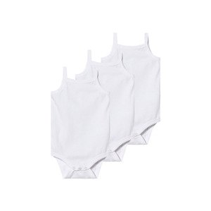 lupilu® Dívčí body, 3 kusy (74/80, bílá)