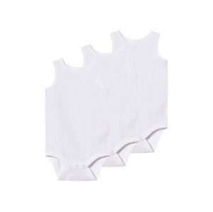 lupilu® Chlapecké body, 3 kusy (62/68, bílá)