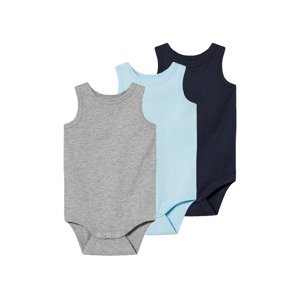 lupilu® Chlapecké body, 3 kusy (62/68, modrá/šedá)