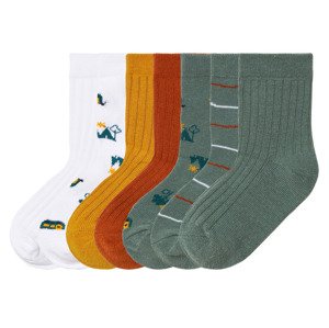 lupilu® Chlapecké ponožky s BIO bavlnou, 7 párů (bílá / šedá / mintová / tyrkysová / navy modrá, 31/34)
