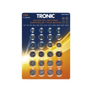 Tronic® Sada knoflíkových baterií, 24dílná