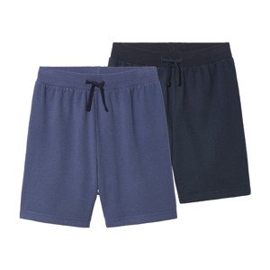 pepperts!® Chlapecké teplákové bermudy, 2 kusy (146/152, modrá / navy modrá)