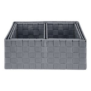 Livarno home Závěsný regál / Sada úložných košů (úložné koše, 4 kusy, světle šedá)