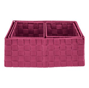 Livarno home Závěsný regál / Sada úložných košů (úložné koše, 4 kusy, růžová)