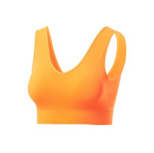 CRIVIT Dámská bezešvá chladivá sportovní podprsenka, Medium Level (XS (32/34), oranžová)