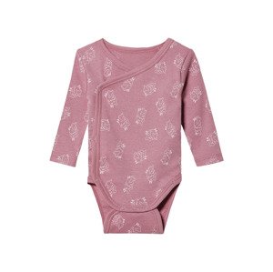 lupilu® Dívčí zavinovací body s BIO bavlnou (74/80, vzor tmavě růžová)