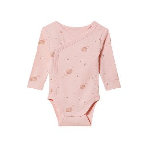 lupilu® Dívčí zavinovací body s BIO bavlnou (74/80, vzor světle růžová)