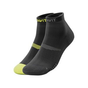 Crivit Pánské sportovní ponožky, 2 páry (41/42, černá/limetková)