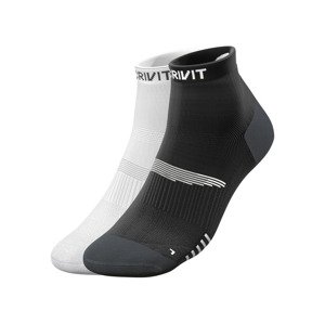 CRIVIT Pánské sportovní ponožky, 2 páry (41/42, černá/šedá/stříbrná)