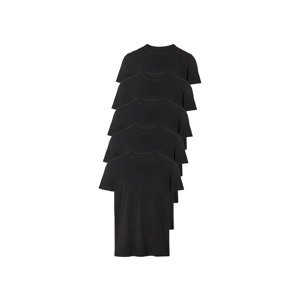 Livergy® Pánské triko, 5 kusů (M (48/50), černá)