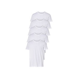 Livergy® Pánské triko, 5 kusů (M (48/50), bílá)