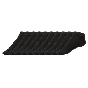 esmara® Dámské nízké ponožky s BIO bavlnou, 10 párů (černá, 39/42)