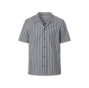 LIVERGY® Pánská volnočasová košile (M (39/40), navy modrá / bílá)