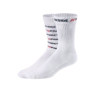 Parkside® Pánské sportovní ponožky, 2 páry (39/42, bílá)