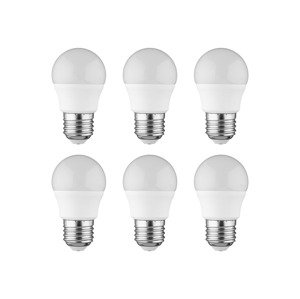 LIVARNO home LED ĹľĂˇrovky, 6 kusĹŻ (E27 koule, 2,9 W)