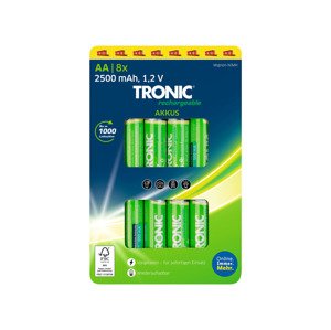 TRONIC® Nabíjecí baterie Ni-MH Ready 2 Use, 8 kusů (AA – tužková)