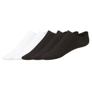 esmara® Dámské nízké ponožky s BIO bavlnou, 5 párů (bílá/černá, 35/38)