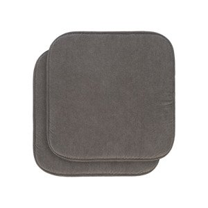 LIVARNO home Sada podsedáků, 38 x 38 cm, 2dílná  (šedá)
