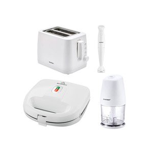 Silvercrest® Kitchen Tools Sada kuchyňských spotřebičů, 4dílná, bílá