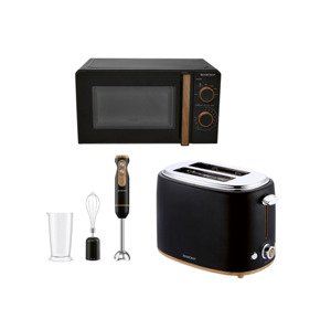 Silvercrest® Kitchen Tools Sada kuchyňských spotřebičů, 3dílná, černá