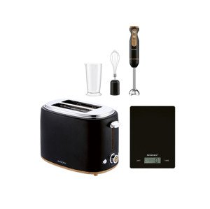 Silvercrest® Kitchen Tools Sada kuchyňských spotřebičů, 3dílná, černá