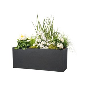 Scheurich Květináč Cube Box (Granit černá, Länge 60 cm)