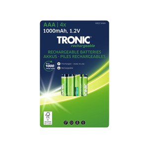 Tronic® Nabíjecí baterie Ni-MH Ready 2 Use, 4 kusy (aku Aaa)