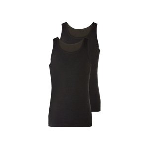 Livergy® Pánský nátělník s BIO bavlnou, 2 kusy (černá, 6/L)