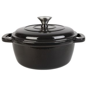 Livarno home Litinový hrnec, Ø 22 cm (černá)