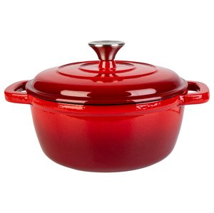 Livarno home Litinový hrnec, Ø 22 cm (červená)