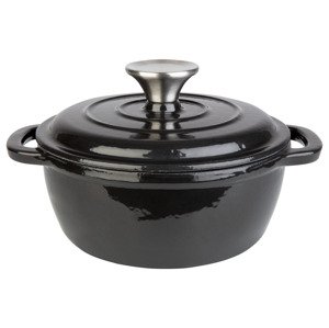 Livarno home Litinový hrnec, Ø 16 cm, 1l (černá)