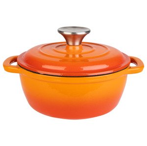 Livarno home Litinový hrnec, Ø 16 cm (oranžová)