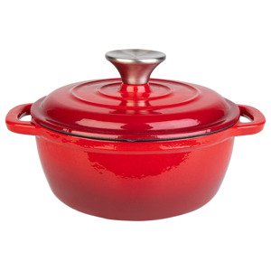 Livarno home Litinový hrnec, Ø 16 cm, 1l (červená)