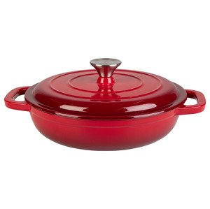 Livarno home Litinová servírovací pánev, Ø 25 cm (červená)