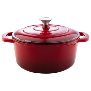 Livarno home Litinový hrnec, Ø 25 cm (červená)