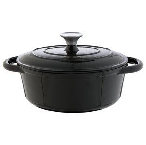Livarno home Litinový hrnec, Ø 25 cm, 2,4l (černá)