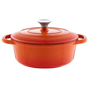 Livarno home Litinový hrnec, Ø 25 cm, 2,4l (oranžová)
