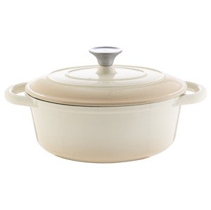 Livarno home Litinový hrnec, Ø 25 cm, 2,4l (béžová)