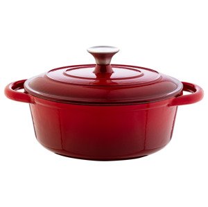 Livarno home Litinový hrnec, Ø 25 cm, 2,4l (červená)