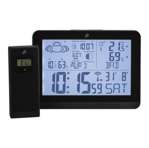 Auriol® Bezdrátová meteostanice s podsvíceným displejem (černá)
