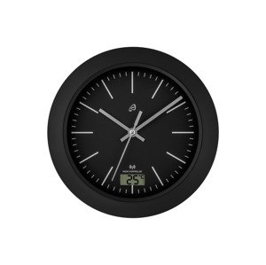 Auriol® Koupelnové hodiny řízené rádiovým signálem (plastová černá)