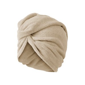 Livarno home Froté turban na vlasy (béžová)