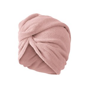 Livarno home Froté turban na vlasy (světle růžová)