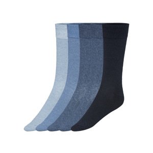 Livergy® Pánské ponožky s BIO bavlnou, 5 párů (43/46, modrá - námořnická modrá)
